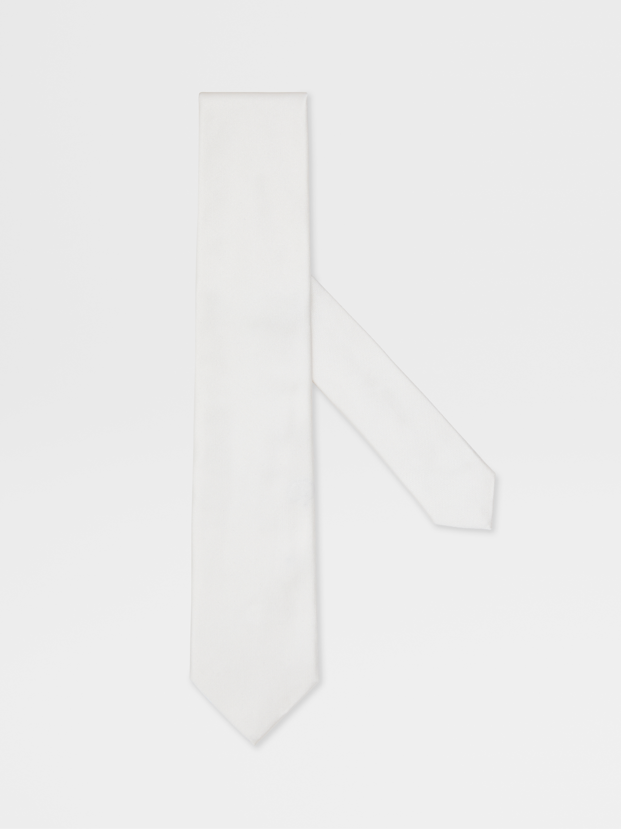 白色桑蚕丝晚装领带
